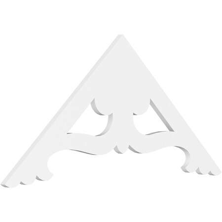 Ekena Millwork Pitch Cornelia Architectural Grade PVC Gable Pediment, 48"W x 22"H x 1"P (11/12) GPP048X022X100CRN
